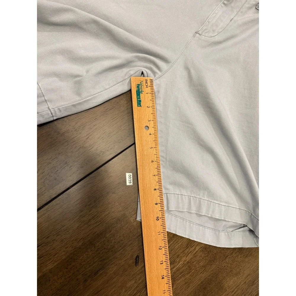 Jachs NY‎ Mens Gray Chino Shorts Size 36 Flat Front Cotton Blend Casual Summer